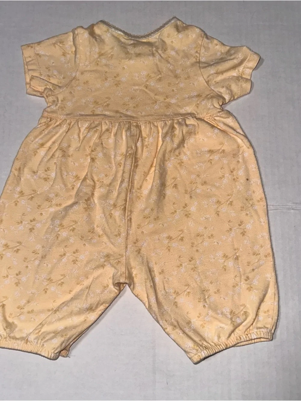 Vintage Baby GAP Yellow Floral smocked jumper